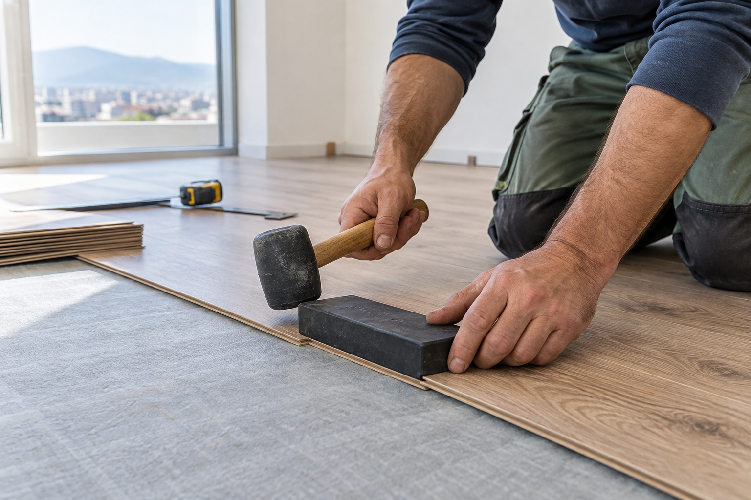 Instalación de tablas de piso flotante